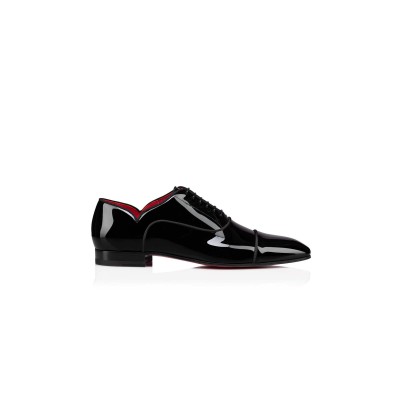 CHRISTIAN LOUBOUTIN GREGGY CHICKOXFORDS PATENT CALF LEATHER BLACK MEN 3220753J323